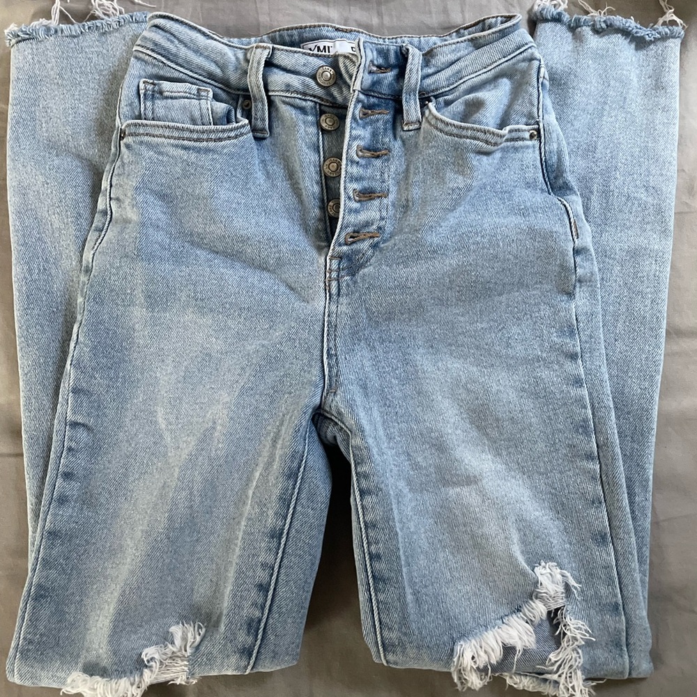 Very High Rise Lightwash Skinny Jeans